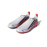adidas F50 Hyperfast League Laceless Firm Ground Youth Soccer Cleats - White/Purple - Best Buy Soccer