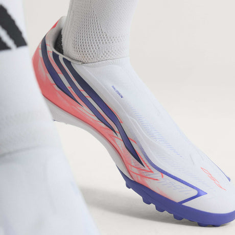 adidas F50 Hyperfast League Laceless Turf Men's Soccer Cleats - White/Purple - Best Buy Soccer