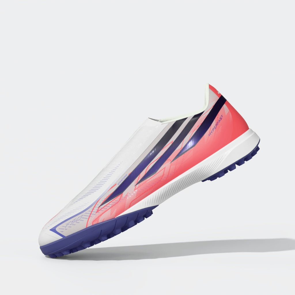adidas F50 Hyperfast League Laceless Turf Men's Soccer Cleats - White/Purple - Best Buy Soccer