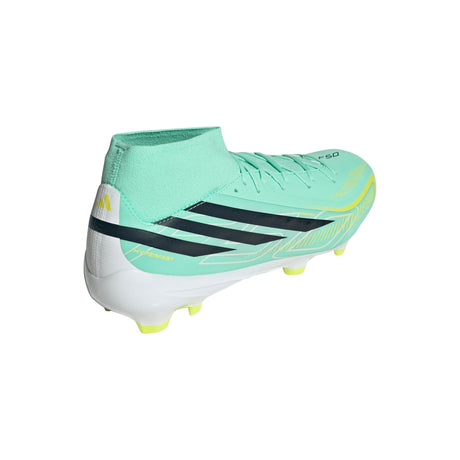 adidas F50 Hyperfast League Mid FG Firm Ground Men's Soccer Cleats - Mint/Navy/Lemon - Best Buy Soccer