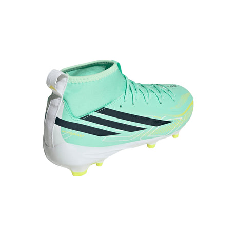 adidas F50 Hyperfast League Mid FG Firm Ground Youth Soccer Cleats - Mint/Navy/Lemon - Best Buy Soccer