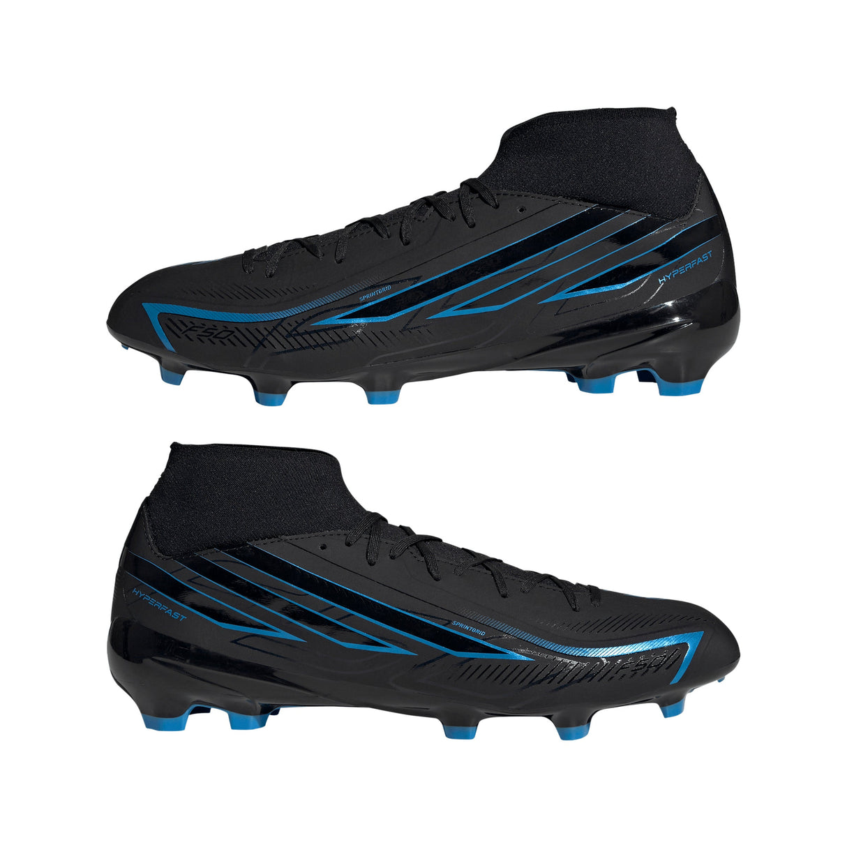 adidas F50 Hyperfast League Mid Firm Ground Men's Soccer Cleats - Black/Black/Blue - Best Buy Soccer