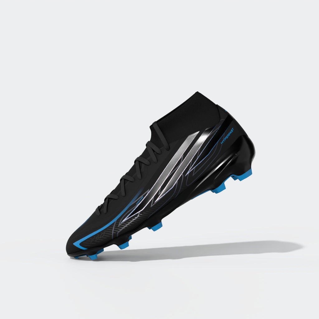 adidas F50 Hyperfast League Mid Firm Ground Men's Soccer Cleats - Black/Black/Blue - Best Buy Soccer