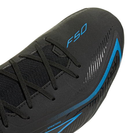 adidas F50 Hyperfast League Mid Firm Ground Men's Soccer Cleats - Black/Black/Blue - Best Buy Soccer