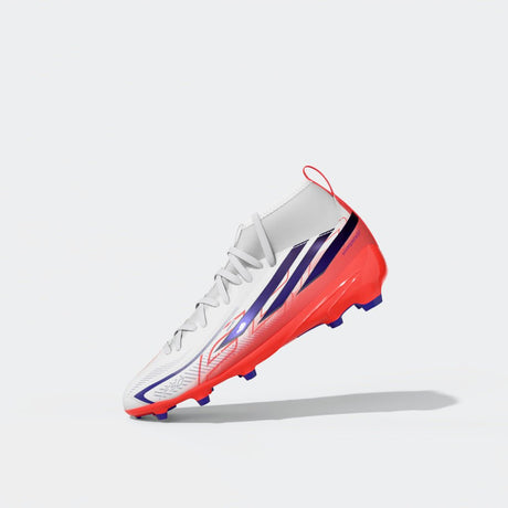 adidas F50 Hyperfast League Mid Firm Ground Youth Soccer Cleats - White/Purple - Best Buy Soccer