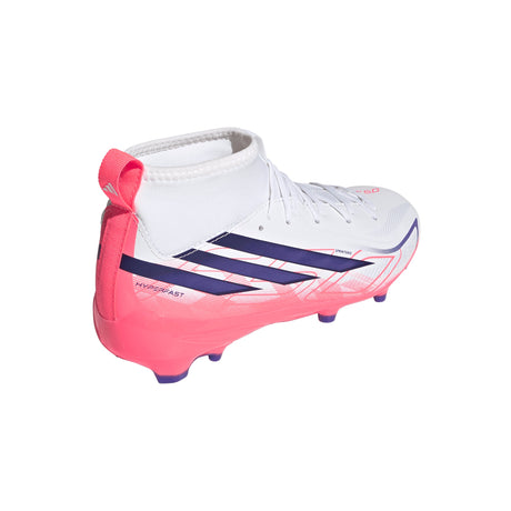 adidas F50 Hyperfast League Mid Firm Ground Youth Soccer Cleats - White/Purple - Best Buy Soccer