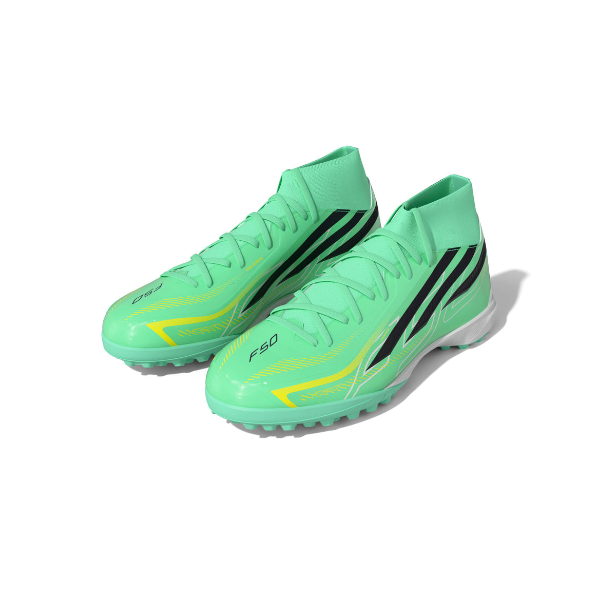 adidas F50 Hyperfast League Mid TF Turf Men's Soccer Cleats - Mint/Navy/Lemon - Best Buy Soccer