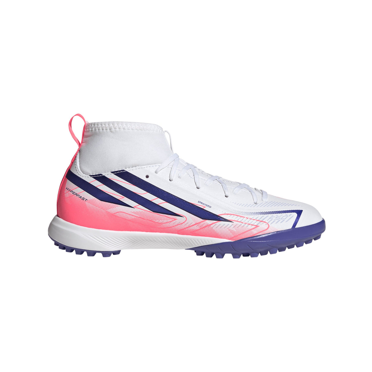 adidas F50 Hyperfast League Mid Turf Youth Soccer Cleats - White/Purple - Best Buy Soccer