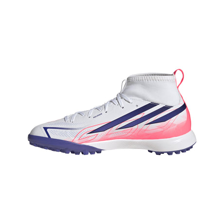 adidas F50 Hyperfast League Mid Turf Youth Soccer Cleats - White/Purple - Best Buy Soccer