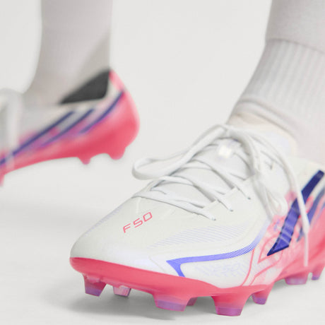 adidas F50 Hyperfast Pro Firm Ground Men's Soccer Cleats - White/Purple - Best Buy Soccer