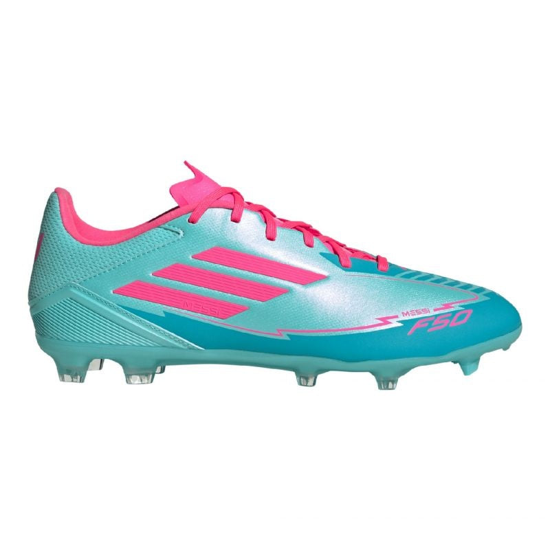 adidas F50 League Messi Firm/Multi-Ground Boots Flash Aqua/Lucid Pink/Lucid Cyan