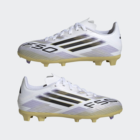 adidas F50 League Firm/Multi - Ground Boots Kids White/Black - Best Buy Soccer