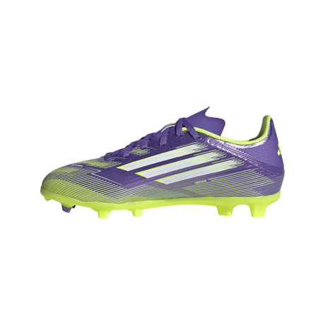 adidas F50 League Firm/Multi - Ground Soccer Cleats Kids - Purple/White/Lemon - Best Buy Soccer