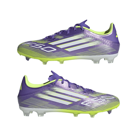 adidas F50 League Firm/Multi - Ground Soccer Cleats - Purple/White/Lemon - Best Buy Soccer