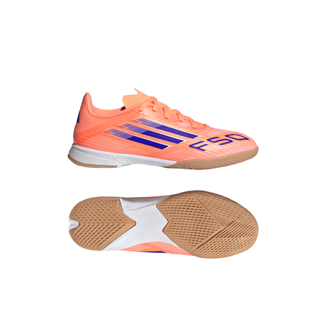 adidas F50 League IN Youth Soccer Shoes - Orange/Blue/White - Best Buy Soccer