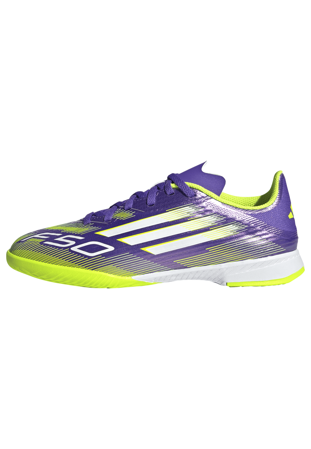 adidas F50 League Indoor Soccer Shoes Kids - Purple/White/Lemon - Best Buy Soccer