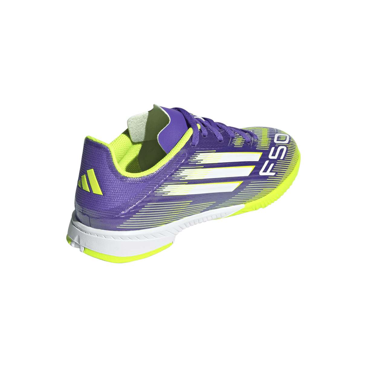 adidas F50 League Indoor Soccer Shoes Kids - Purple/White/Lemon - Best Buy Soccer