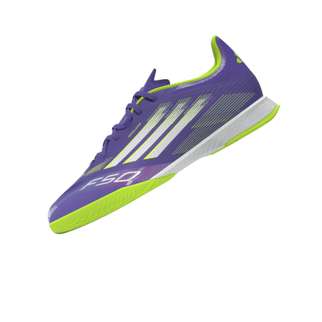 adidas F50 League Indoor Soccer Shoes - Purple/White/Lemon - Best Buy Soccer