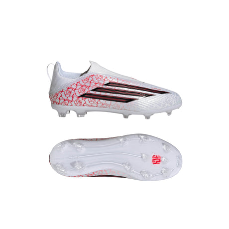 adidas F50 League Laceless FG Firm Ground Youth Soccer Cleats - White/Black/Red - Best Buy Soccer