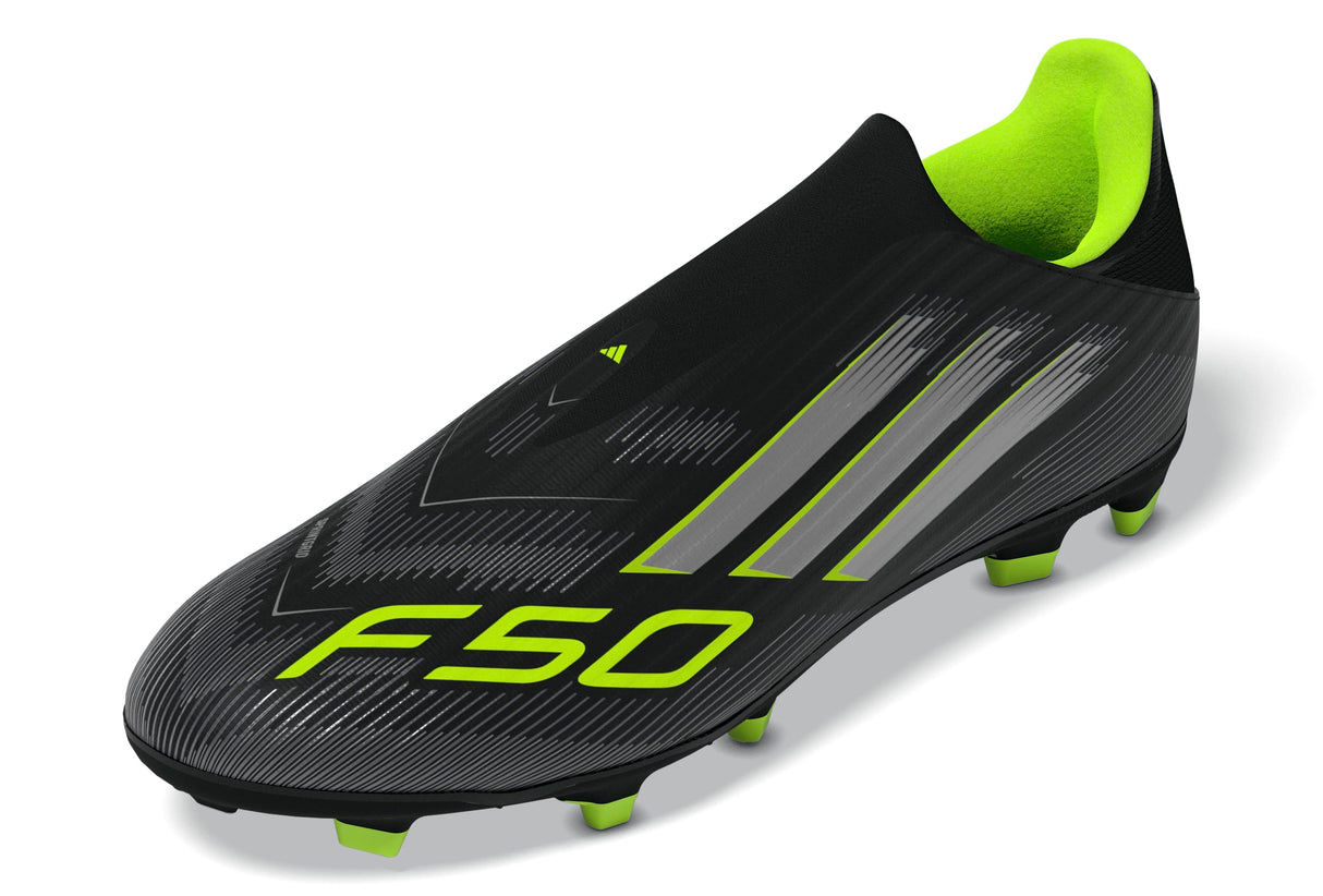 adidas F50 League Laceless FG/MG Men's Soccer Cleats - Black/IronMt/Lemon - Best Buy Soccer