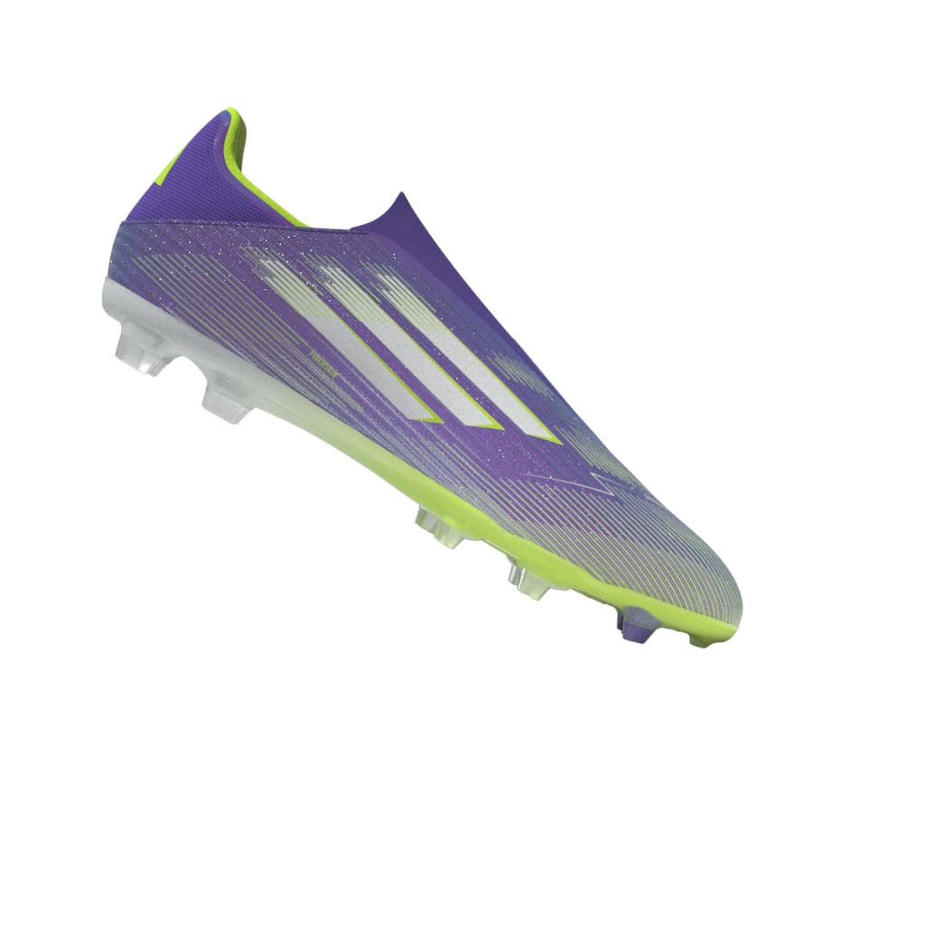 adidas F50 League Laceless FG/MG Men's Soccer Cleats - Purple/White/Lemon - Best Buy Soccer