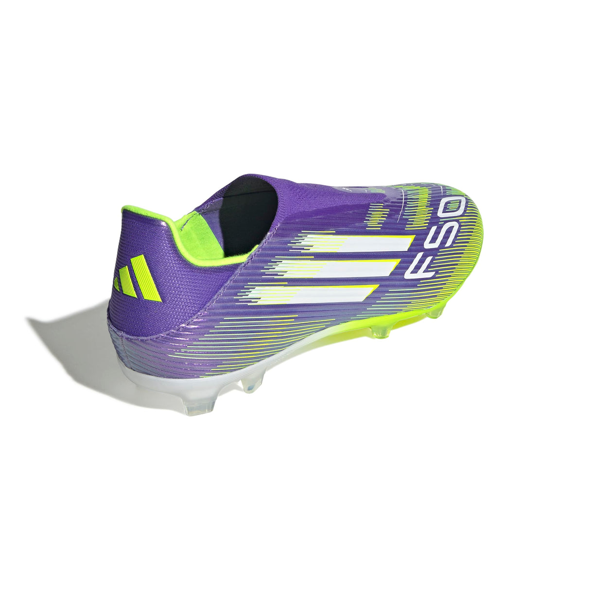 adidas F50 League Laceless FG/MG Men's Soccer Cleats - Purple/White/Lemon - Best Buy Soccer