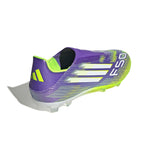 adidas F50 League Laceless FG/MG Men's Soccer Cleats - Purple/White/Lemon - Best Buy Soccer