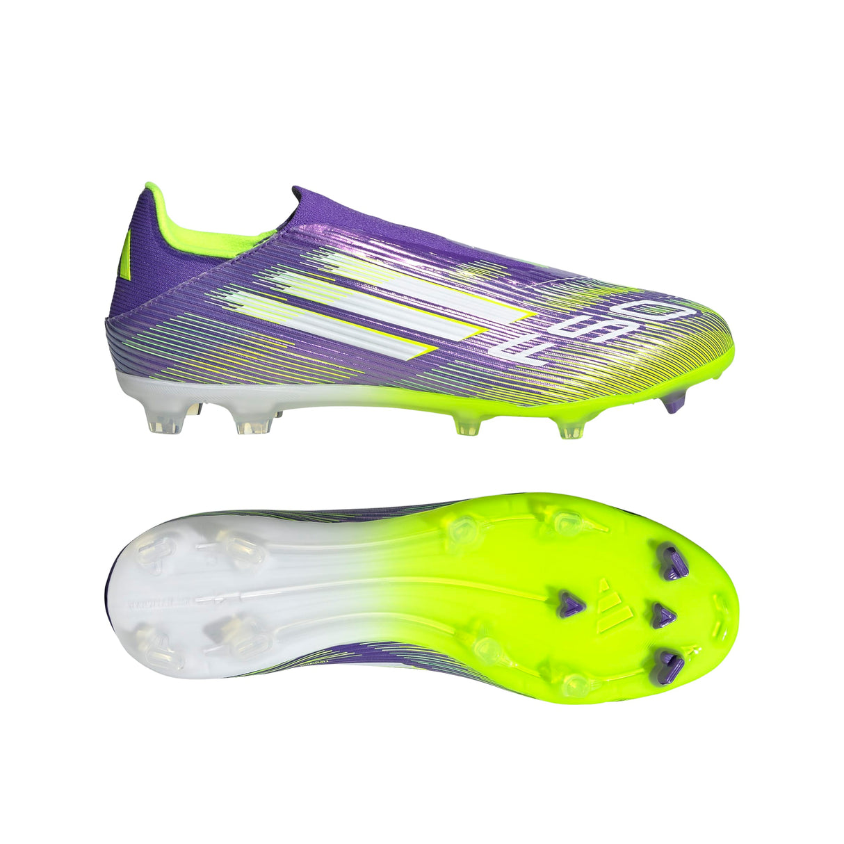 adidas F50 League Laceless FG/MG Men's Soccer Cleats - Purple/White/Lemon - Best Buy Soccer