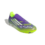 adidas F50 League Laceless FG/MG Men's Soccer Cleats - Purple/White/Lemon - Best Buy Soccer