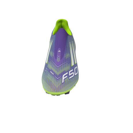 adidas F50 League Laceless FG/MG Men's Soccer Cleats - Purple/White/Lemon - Best Buy Soccer