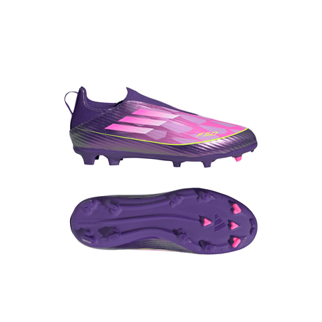 adidas F50 LEAGUE Laceless FG/MG Youth Soccer Cleats - Purple/White/Lemon - Best Buy Soccer