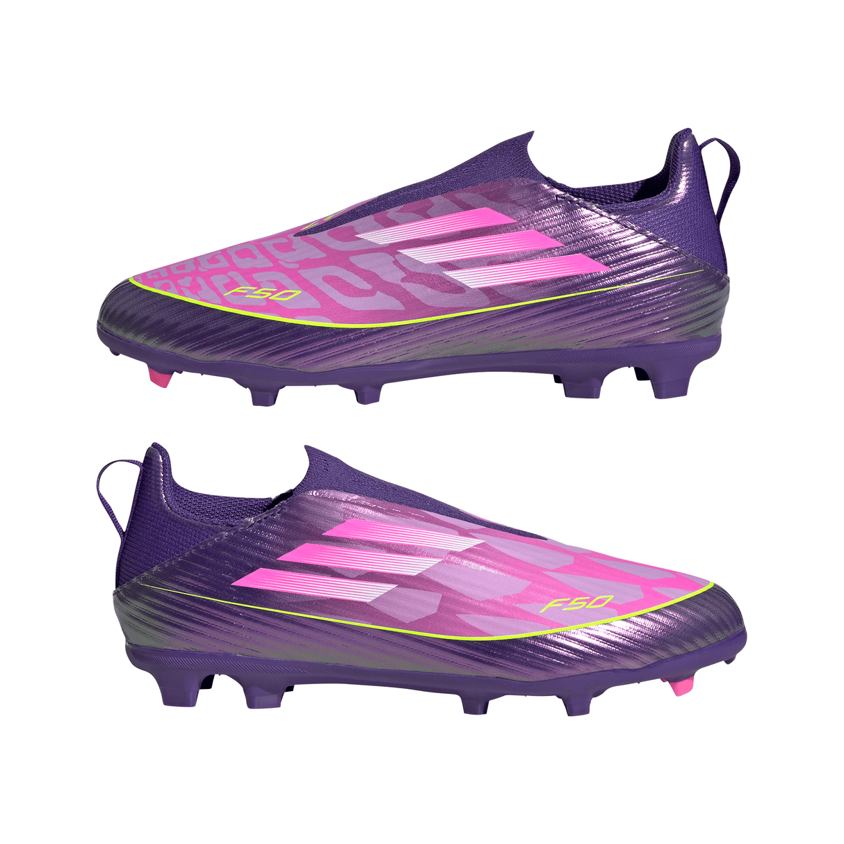 adidas F50 LEAGUE Laceless FG/MG Youth Soccer Cleats - Purple/White/Lemon - Best Buy Soccer