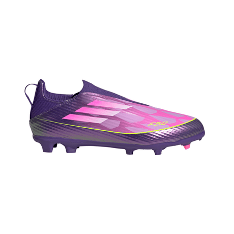 adidas F50 LEAGUE Laceless FG/MG Youth Soccer Cleats - Purple/White/Lemon - Best Buy Soccer
