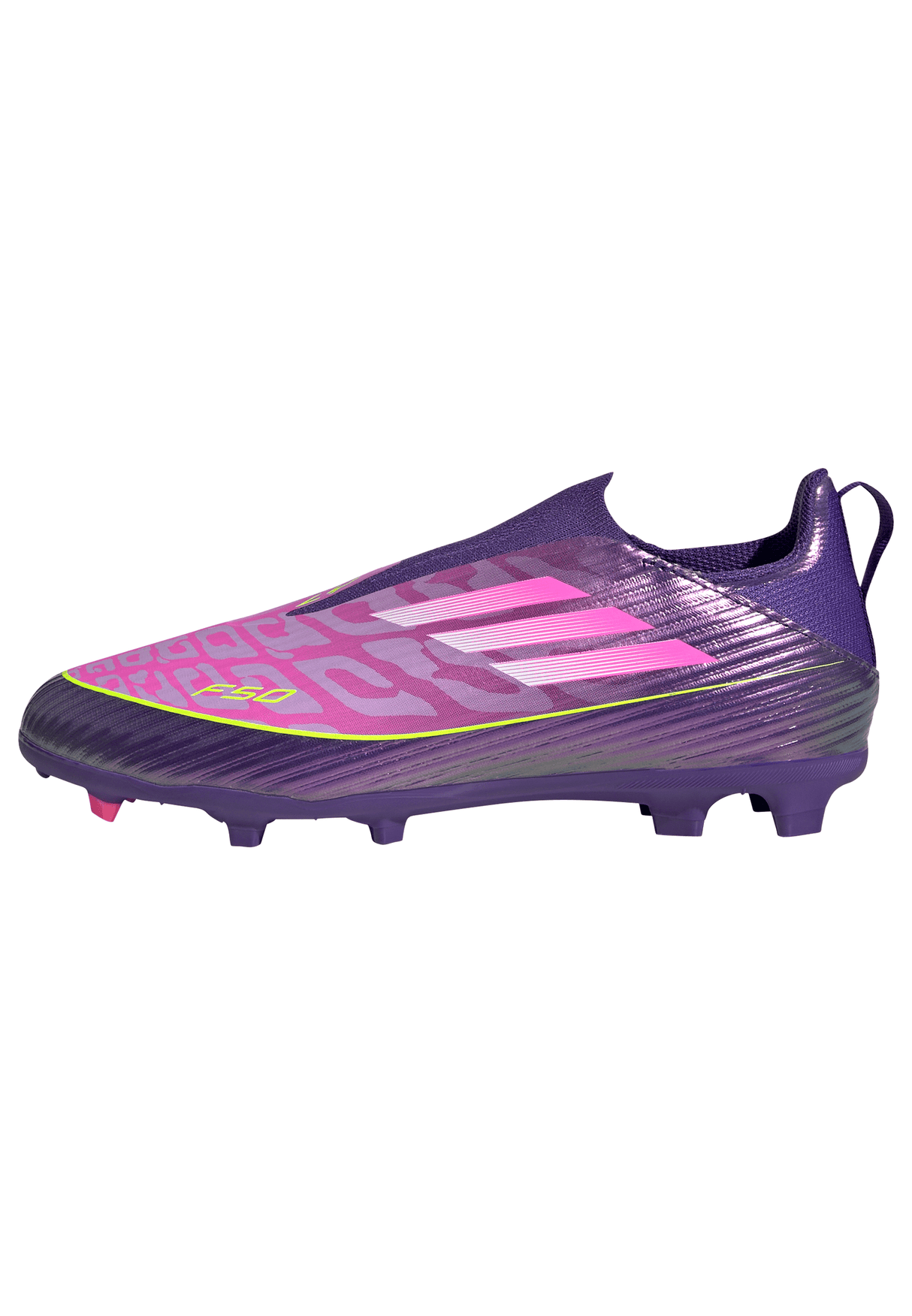 adidas F50 LEAGUE Laceless FG/MG Youth Soccer Cleats - Purple/White/Lemon - Best Buy Soccer