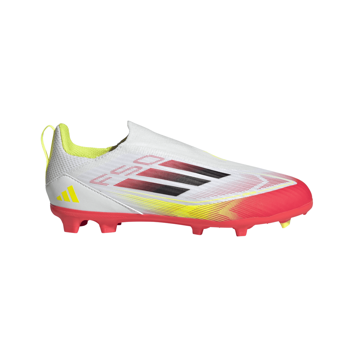adidas F50 League Laceless FG/MG Youth Soccer Cleats - White/Black/Yellow - Best Buy Soccer