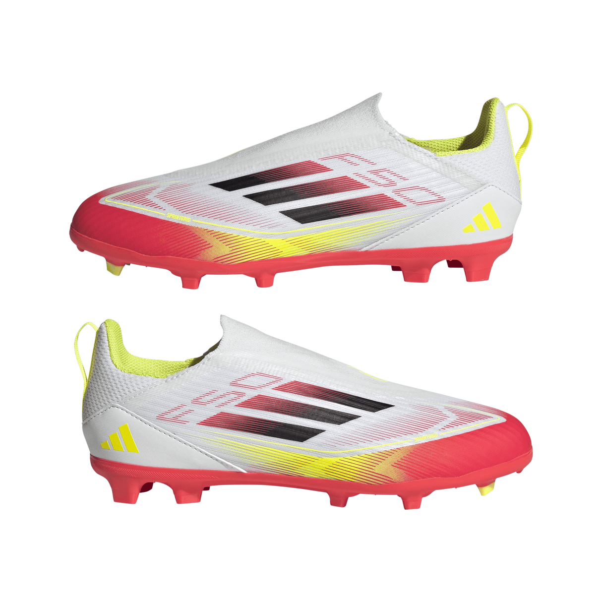 adidas F50 League Laceless FG/MG Youth Soccer Cleats - White/Black/Yellow - Best Buy Soccer