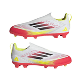 adidas F50 League Laceless FG/MG Youth Soccer Cleats - White/Black/Yellow - Best Buy Soccer