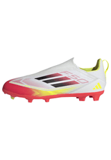 adidas F50 League Laceless FG/MG Youth Soccer Cleats - White/Black/Yellow - Best Buy Soccer