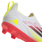 adidas F50 League Laceless FG/MG Youth Soccer Cleats - White/Black/Yellow - Best Buy Soccer