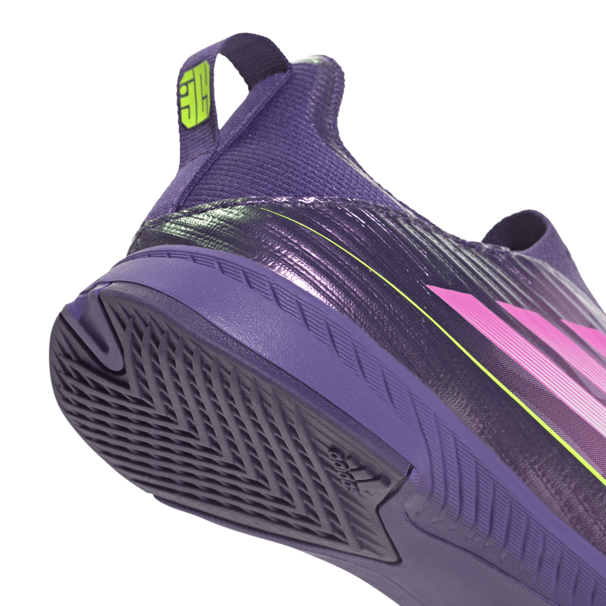 adidas F50 LEAGUE Laceless IN Youth Soccer Shoes - Purple/White/Lemon - Best Buy Soccer