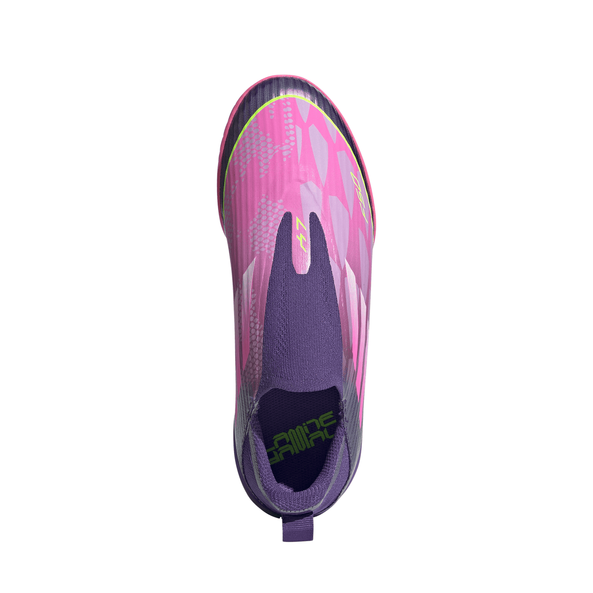 adidas F50 LEAGUE Laceless IN Youth Soccer Shoes - Purple/White/Lemon - Best Buy Soccer