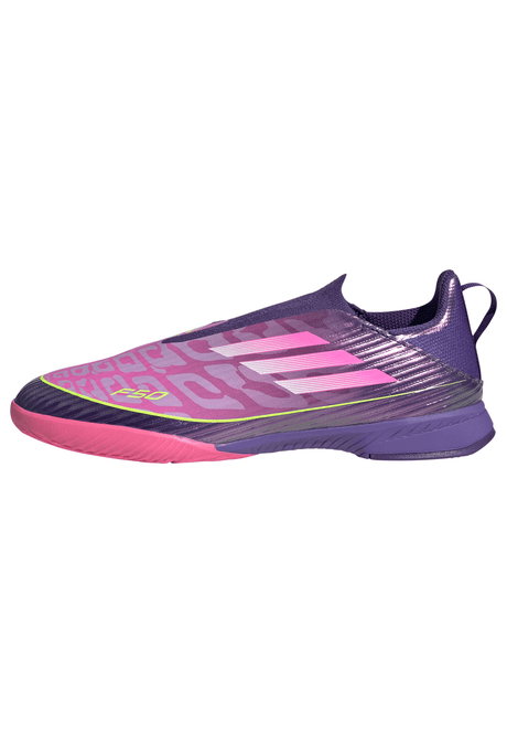 adidas F50 LEAGUE Laceless IN Youth Soccer Shoes - Purple/White/Lemon - Best Buy Soccer
