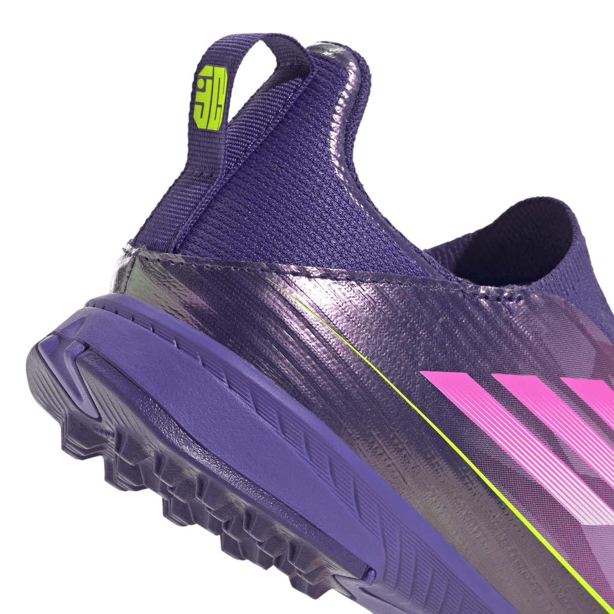 adidas F50 LEAGUE Laceless TF Youth Soccer Cleats - Purple/White/Lemon - Best Buy Soccer