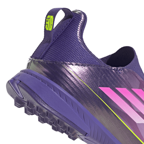adidas F50 LEAGUE Laceless TF Youth Soccer Cleats - Purple/White/Lemon - Best Buy Soccer