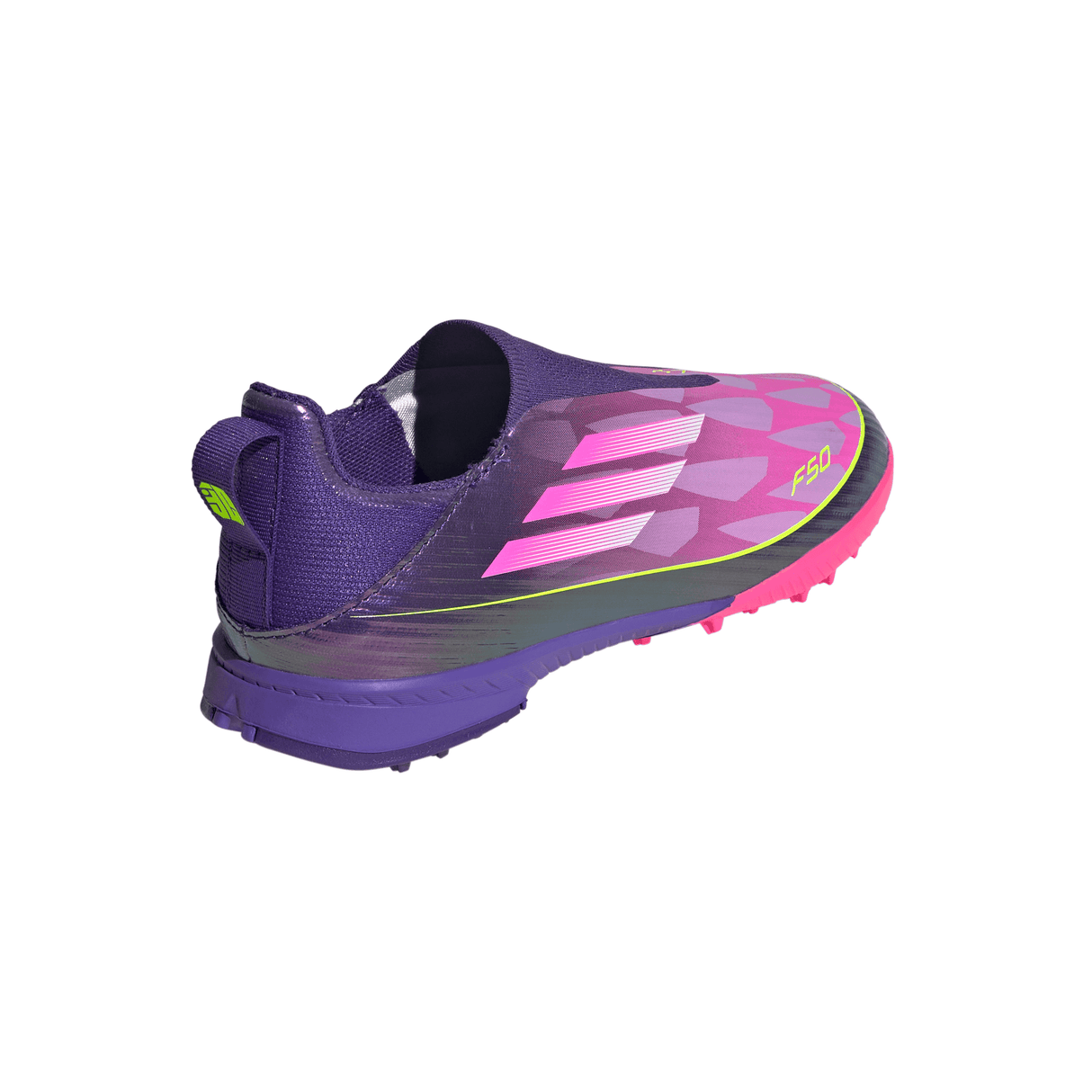 adidas F50 LEAGUE Laceless TF Youth Soccer Cleats - Purple/White/Lemon - Best Buy Soccer