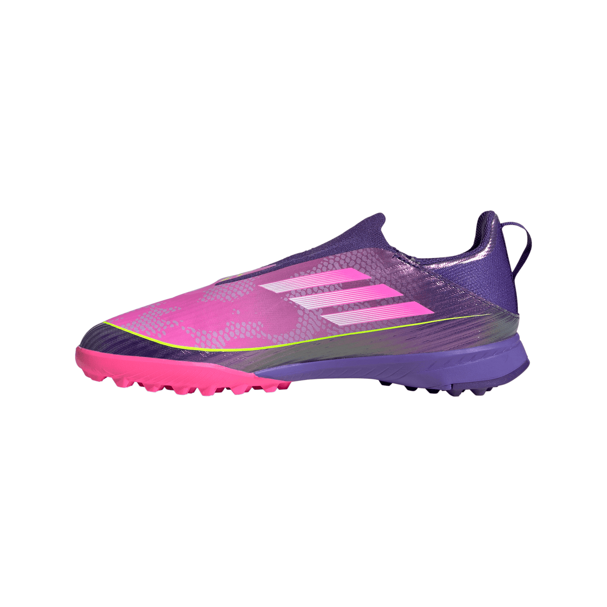 adidas F50 LEAGUE Laceless TF Youth Soccer Cleats - Purple/White/Lemon - Best Buy Soccer