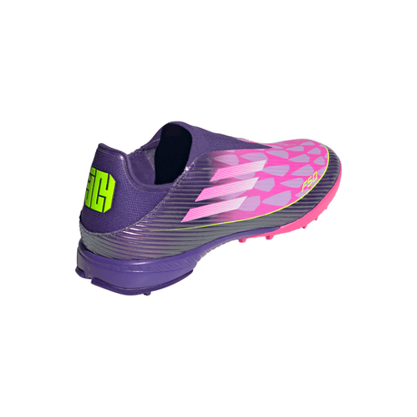 adidas F50 League LY Laceless TF Men's Soccer Cleats - Purple/White/Lemon - Best Buy Soccer