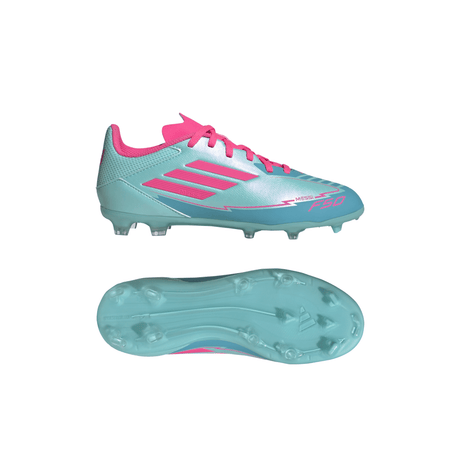 adidas F50 League Messi Firm/Multi - Ground Boots Junior Flash Aqua/Lucid Pink/Lucid Cyan - Best Buy Soccer