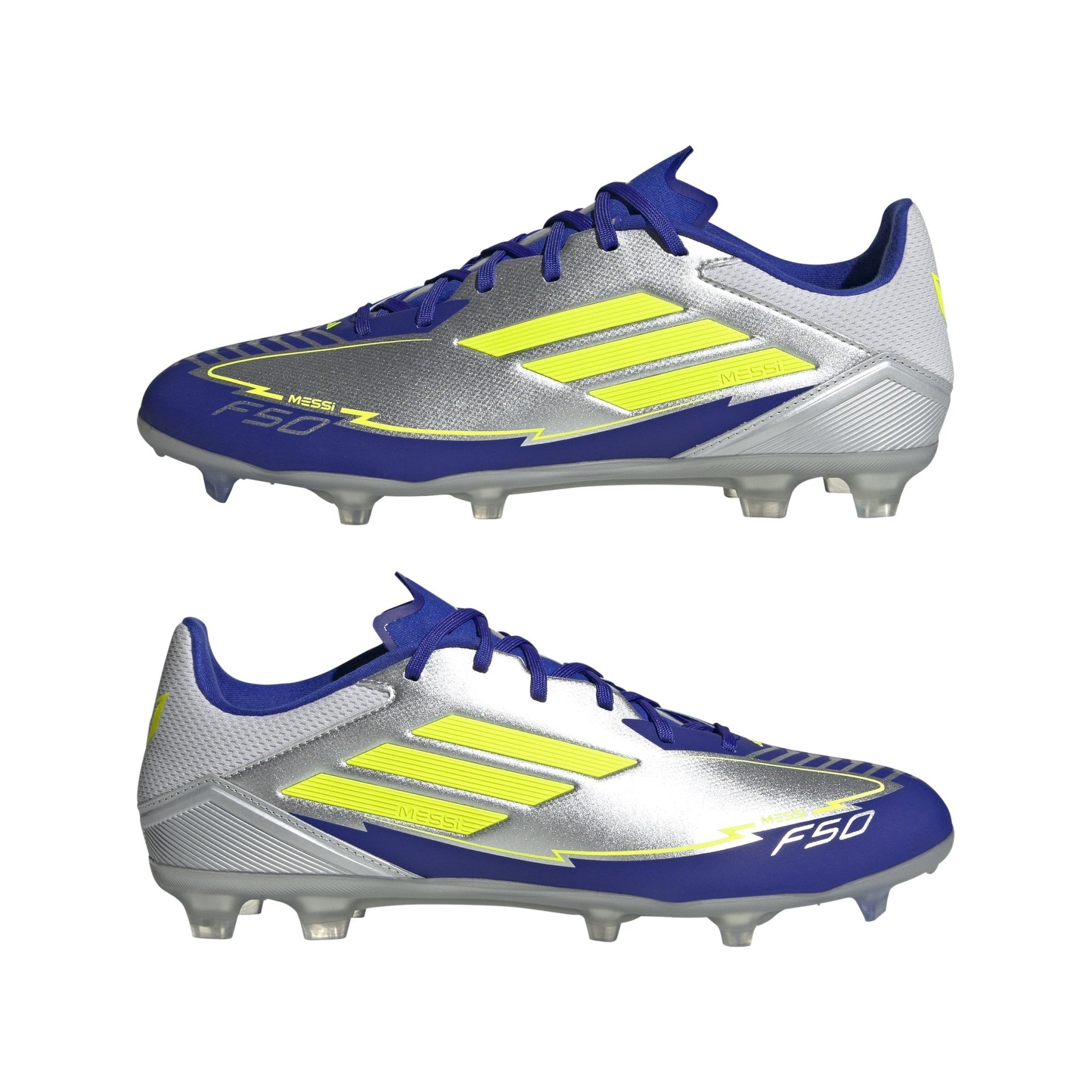 adidas F50 League Messi Firm/Multi - Ground Boots Silver/Yellow - Best Buy Soccer