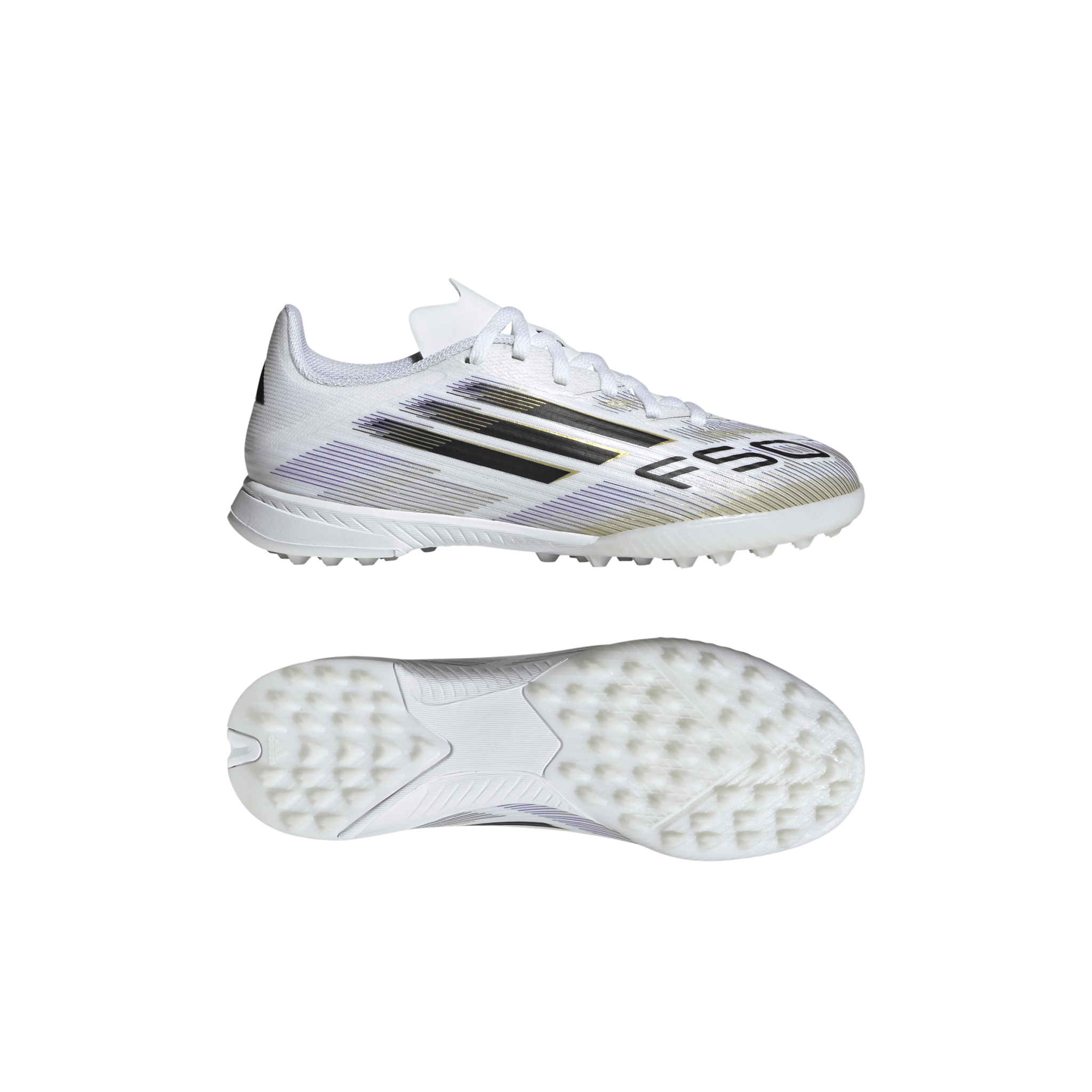 adidas F50 League Turf Boots Kids White/Black - Best Buy Soccer